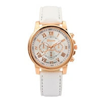 Women watches women's  watch Geneva Roman Numerals Faux Leather Analog ladies  Quartz Watch Gift