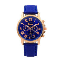 Women watches women's  watch Geneva Roman Numerals Faux Leather Analog ladies  Quartz Watch Gift