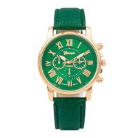 Women watches women's  watch Geneva Roman Numerals Faux Leather Analog ladies  Quartz Watch Gift