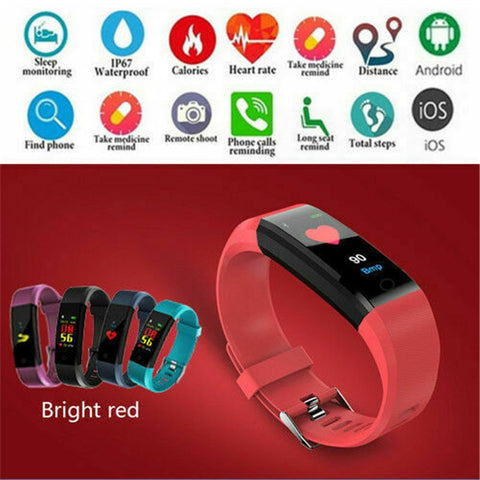 2020 Hot Women Men Fitness Waterproof Smart Watch Activity Tracker Heart Rate Fitbit For Android iOS