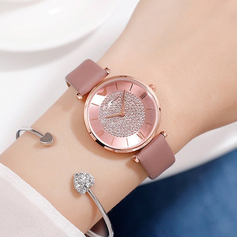 Fashion Women Watch 2019 Female Magnetic Quartz Wristwatches Brand Luxury Women's Crystal Rose Gold Watch Ladies Bracelet Clock