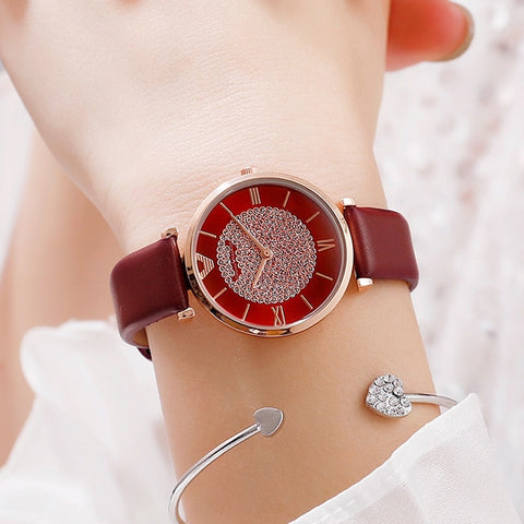 Fashion Women Watch 2019 Female Magnetic Quartz Wristwatches Brand Luxury Women's Crystal Rose Gold Watch Ladies Bracelet Clock