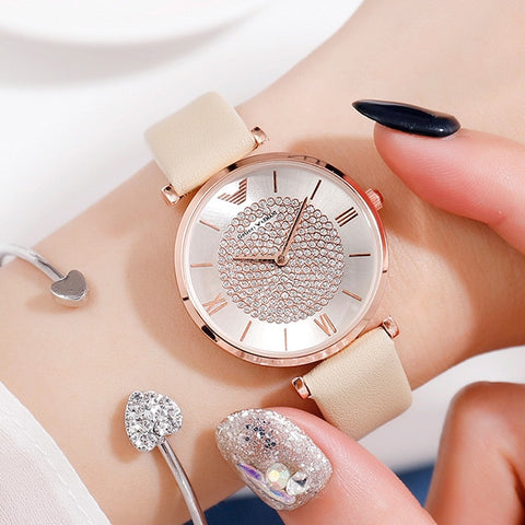 Fashion Women Watch 2019 Female Magnetic Quartz Wristwatches Brand Luxury Women's Crystal Rose Gold Watch Ladies Bracelet Clock