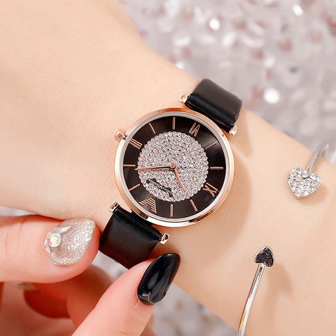 Fashion Women Watch 2019 Female Magnetic Quartz Wristwatches Brand Luxury Women's Crystal Rose Gold Watch Ladies Bracelet Clock