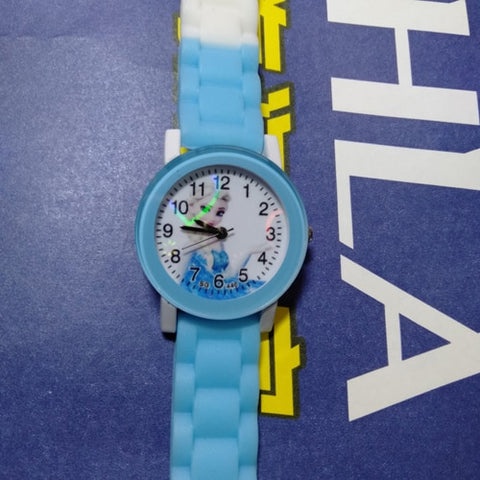 Princess Elsa kids watches Cute Frozen Cartoon Children Watch Fashion quartz Watch Girl Party Kids Gift Girl's Student Clock
