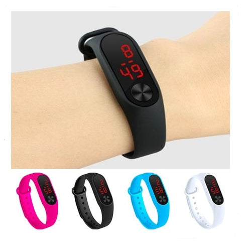 Four Colors Children's Digital Watch Led Sport Watch Casual Silicone For Kids Watches Wristwatch Bracelet