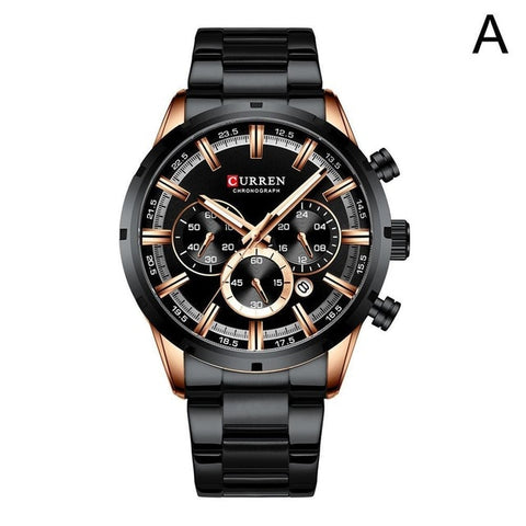 2019 CURREN Waterproof Quartz Six-needle Calendar Men's Watch Steel Belt Business Men Automatic Digital Watches Top Brand Luxury