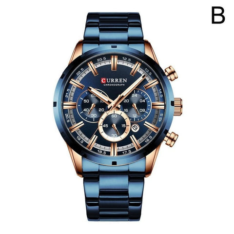 2019 CURREN Waterproof Quartz Six-needle Calendar Men's Watch Steel Belt Business Men Automatic Digital Watches Top Brand Luxury