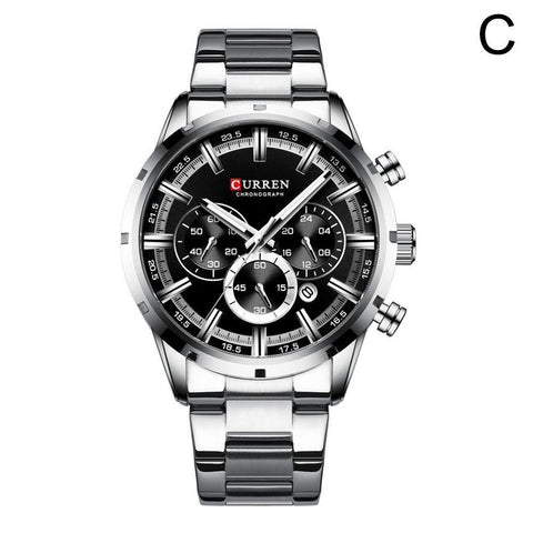 2019 CURREN Waterproof Quartz Six-needle Calendar Men's Watch Steel Belt Business Men Automatic Digital Watches Top Brand Luxury