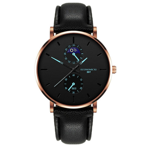 New Men's Watch Luxury Quartz Alloy Mesh  Multicolor Pointer Mysterious Black Male Business Simple Clock relogio masculino