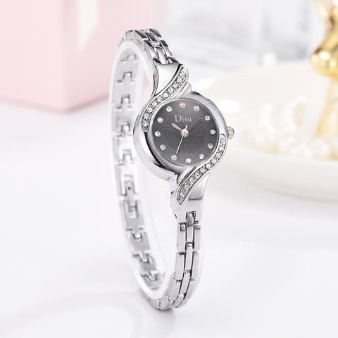 Dropshiping Ladies Elegant Wrist Watches Women Bracelet Rhinestones Analog Quartz Watch Women's Crystal Small Dial Watch Reloj