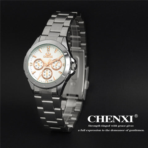 CHENXI Women's Fashion Steel Watches Womens Simple style Females Quartz-watch Ladies Luxurious Brands Wristwatch Relojes Mujer