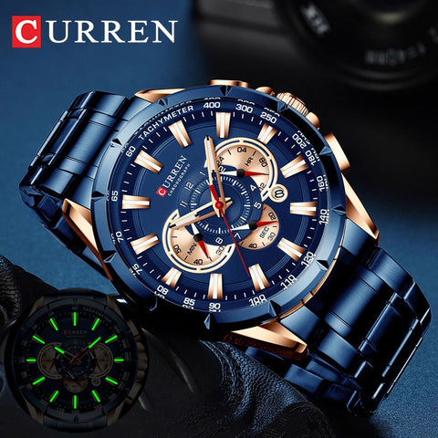 CURREN Men Watch 2019 Top Brand Luxury relogio masculino Sports Chronograph Men Wrist Watch Military For Meski Male Clock Quartz