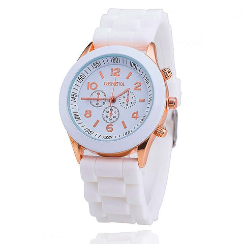 Fashion Geneva Watches Woman Top Brand Luxury silicone wristwatch women's quartz watch casual montre hours clock reloj mujer