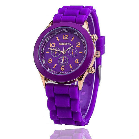 Fashion Geneva Watches Woman Top Brand Luxury silicone wristwatch women's quartz watch casual montre hours clock reloj mujer