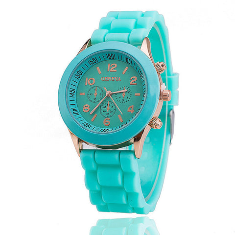 Fashion Geneva Watches Woman Top Brand Luxury silicone wristwatch women's quartz watch casual montre hours clock reloj mujer