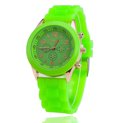 Fashion Geneva Watches Woman Top Brand Luxury silicone wristwatch women's quartz watch casual montre hours clock reloj mujer