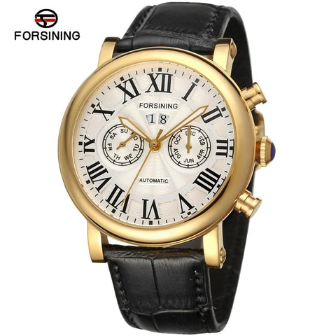 Luxury Men Automatic Wristwatch Forsining Mechanical Military Clock Watch for Male Gift Relogio Masculino Drop Shipping