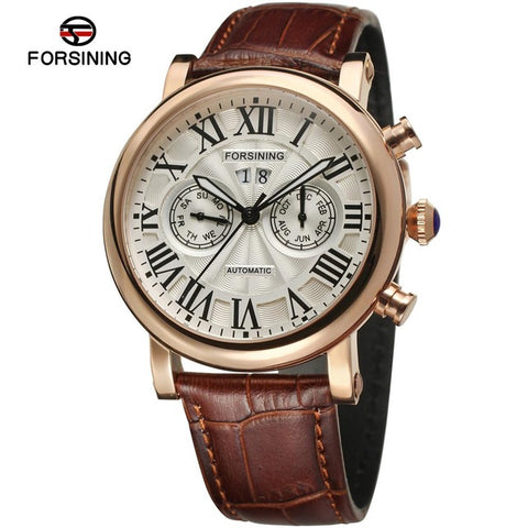 Luxury Men Automatic Wristwatch Forsining Mechanical Military Clock Watch for Male Gift Relogio Masculino Drop Shipping