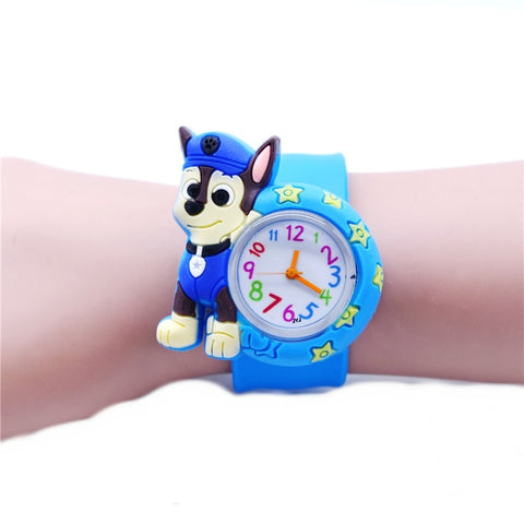 Hot Cartoon Movie Watch Dog Animal Watches Colorful Frozen Rubber Slap Belt Kids Watches Gift