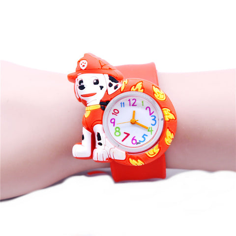 Hot Cartoon Movie Watch Dog Animal Watches Colorful Frozen Rubber Slap Belt Kids Watches Gift