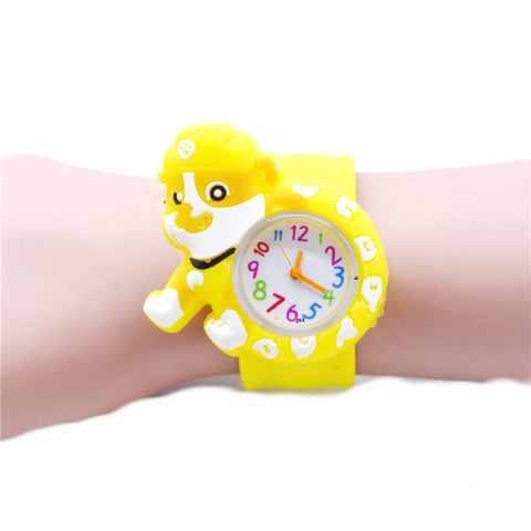 Hot Cartoon Movie Watch Dog Animal Watches Colorful Frozen Rubber Slap Belt Kids Watches Gift