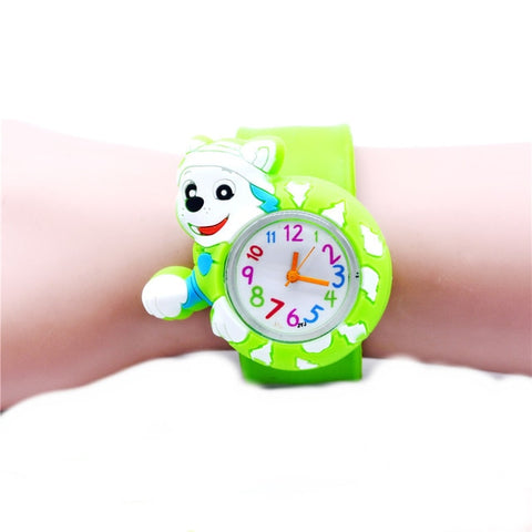 Hot Cartoon Movie Watch Dog Animal Watches Colorful Frozen Rubber Slap Belt Kids Watches Gift