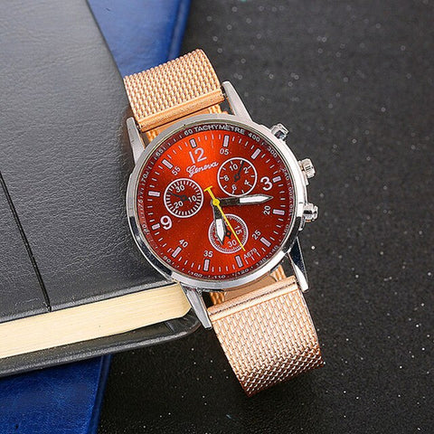 2019 fashion  luxury watch women Geneva women's watch luxury PVC fashion mesh strap watch womens watches