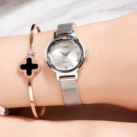 GEDI Brand Fashion Women Watches Clock Woman Alloy Strap Women Watches Dress Women's Watch Wristwatch Relogio Feminino