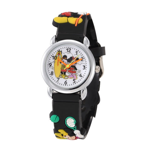 Superman Cartoon Watches Boys Cool Rubber Quartz Kids Watch Clock Gift Hot Relogio Infantil  New Trend Relogio Infantil