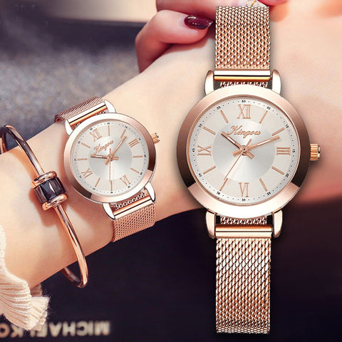 Business Women's Fashion Unobtrusive Personality Net Belt  ladies women Wrist watches Dress watch gifts Wrist Party decoration