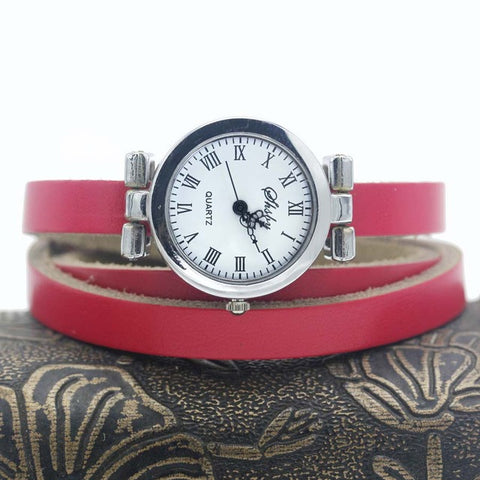 Shsby New fashion women's long leather strap watch female silver Bracelet watch ROMA vintage watch women dress watches