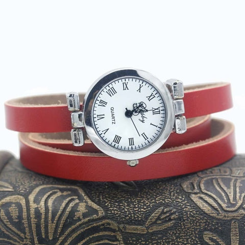 Shsby New fashion women's long leather strap watch female silver Bracelet watch ROMA vintage watch women dress watches