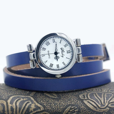 Shsby New fashion women's long leather strap watch female silver Bracelet watch ROMA vintage watch women dress watches