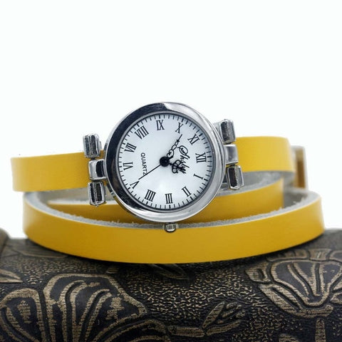 Shsby New fashion women's long leather strap watch female silver Bracelet watch ROMA vintage watch women dress watches