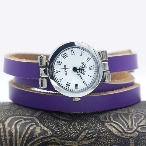 Shsby New fashion women's long leather strap watch female silver Bracelet watch ROMA vintage watch women dress watches