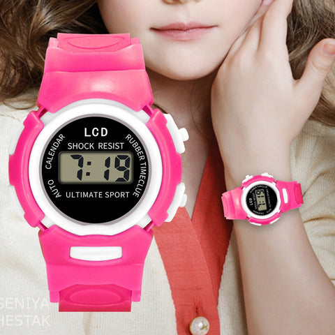 New children's outdoor Baby Boy Girl Alarm Analog Digital Multifunction Sport LED waterproof kid Wrist Watch Clock W50