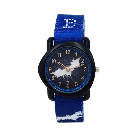 Fashion Batman Watch For Boy Irregular Dial Kids Watches Boys Waterproof Canvas Strap Cartoon Children Watch Clock Montre Enfant