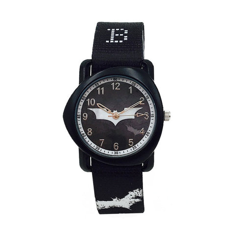 Fashion Batman Watch For Boy Irregular Dial Kids Watches Boys Waterproof Canvas Strap Cartoon Children Watch Clock Montre Enfant