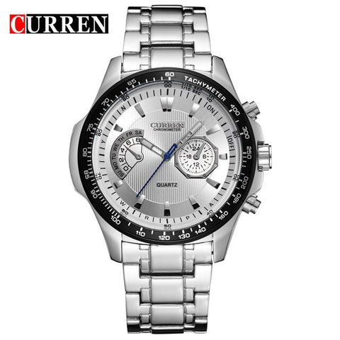 Men's Watches CURREN Fashion Business Quartz Watch Men Sport Full Steel Waterproof Wristwatch Male Clock Relogio Masculino