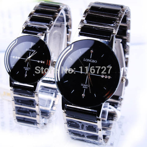 Hot Selling Classic quartz lovers watch ceramic watch waterproof gift Woman watch 2016 new LONGBO Men luxury Brand Wristwatches