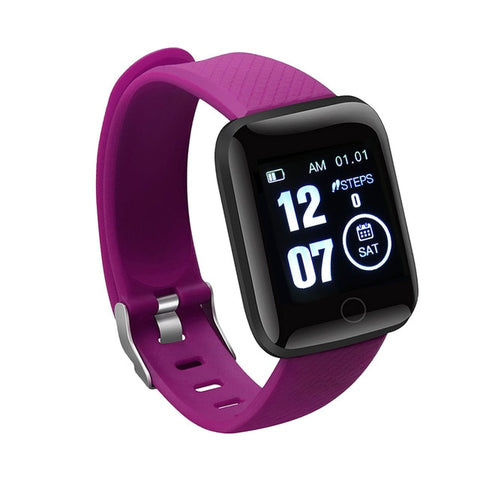 Smart Watch Bluetooth 4.2 Heart Rate/Oxygen BloodPressure SportFitness Tracker 116 PLUS Smart Bracelet Watch
