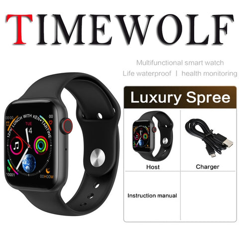 Timewolf Bluetooth Smart Watch Series 4 5 ECG Heart Rate Fitness Monitor Bluetooth Call Smartwatch Serie 5 for Apple Android