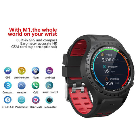SMA-M1 GPS Sports Watch Bluetooth Call Phone Watch Multi-Sports Mode Compass Altitude Outdoor Sports Smart Fitness Watch
