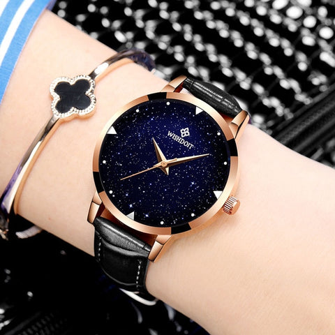 Relojes mujer 2017Leather Belt Watches Bracelets Quartz Watch Women's Wristwatches Clocks Women Dresses Relogio Feminino