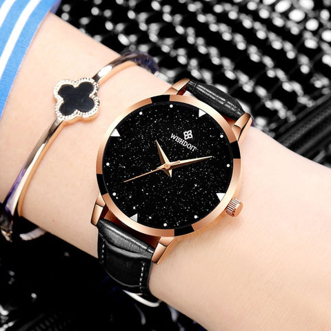 Relojes mujer 2017Leather Belt Watches Bracelets Quartz Watch Women's Wristwatches Clocks Women Dresses Relogio Feminino