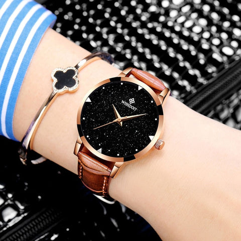 Relojes mujer 2017Leather Belt Watches Bracelets Quartz Watch Women's Wristwatches Clocks Women Dresses Relogio Feminino