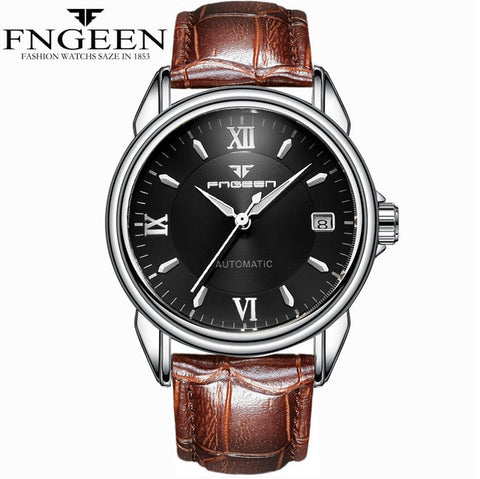 FNGEEN New Fashion Top Luxury Brand Watches Men's Mechanical Watches Stainless Steel Clock Male Automatic Date Relogio Masculino