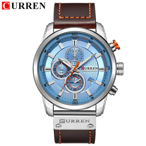 CURREN Men Analog Digital Leather Sports Watches Luxury Brand Men's Army Military Watch Man Quartz Clock Relogio Masculino 8291