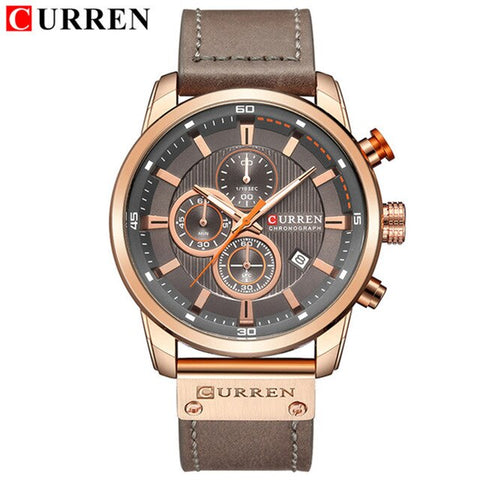 CURREN Men Analog Digital Leather Sports Watches Luxury Brand Men's Army Military Watch Man Quartz Clock Relogio Masculino 8291